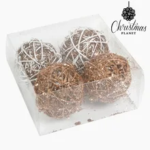 Рождественские шары из белого золота(4 шт.) от Christmas Planet BigBuy Christmas