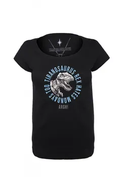 

Angemiel Wear Offensive Dinosaur Cotton Black Women 'S T-Shirt