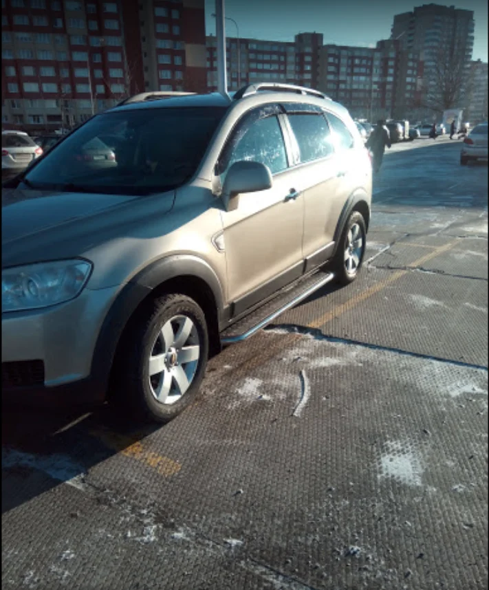 Пороги подножки из нержавеющей стали с креплениями для Chevrolet Captiva