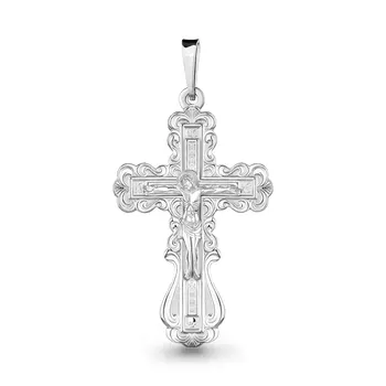 

Aquamarine Orthodox cross without inserts, 925 sterling silver