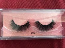 SHIDISHANGPIN-pestañas de visón 3D, pestañas postizas de visón Real Libre de crueldad, tira esponjosa, pestaña gruesa, maquillaje de imitación, 37A, 1 par