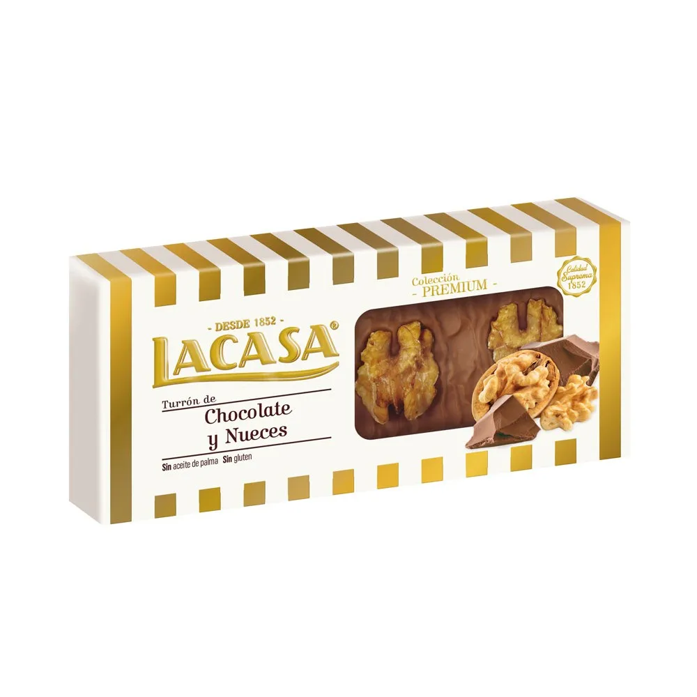 Chocolate and nuts nougat