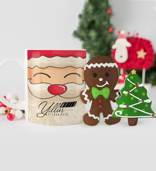 

Personalized Christmas Theme Mug and Handmade Royal Icing Cookie Set-14