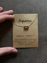 12 collares con signo del zodiaco para mujer, colgante de constelaciones, cadenas de oro, Gargantilla, joyería de moda