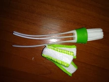 Cepillo de limpieza para coche, accesorio de doble punta con ventilación de aire acondicionado de coche, con hendidura, instrumento para quitar el polvo, limpieza de teclado ciego, 1 Uds.