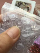 100 unids/lote pendientes accesorios de la joyería de goma de silicona ronda de oreja bloqueado pendiente tapones para DIY EF011