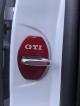 Cubierta de protección de puerta de acero inoxidable para VW GTI, accesorios para coche, protección de cerradura de puerta, 4 Uds.