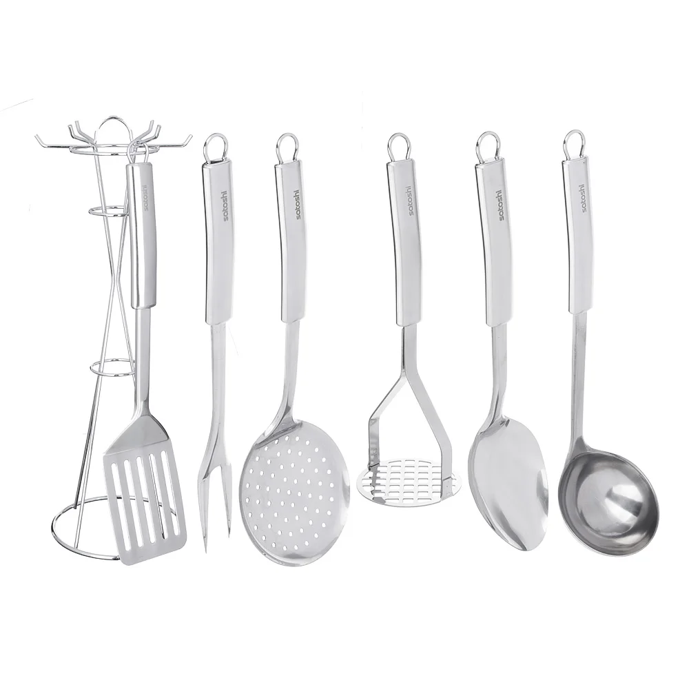 SATOSHI / НАБОР КУХОННЫХ ПРИНАДЛЕЖНОСТЕЙ / 7 ПРЕДМЕТОВ / НЕРЖАВЕЮЩАЯ СТАЛЬ /|Набор посуды|   | АлиЭкспресс - Товары для дома Prosto