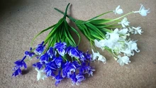 Artificial-Flowers Decoration Office-Table Faux-Plastic-Plants Fake Garden Porch Outdoor