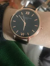Reloj de pulsera analógico de cuarzo para Mujer, cronógrafo con correa de cuero de lujo, color negro, 5 uds.