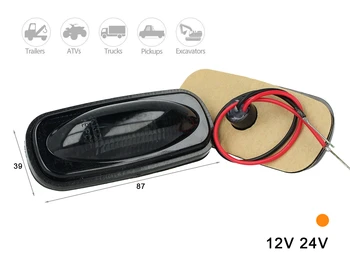 

Kit lights taillights Fume orange color 24V 12V light clearance lights Dome dome hood truck Bus boat