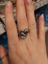 Anillo de serpiente Chapado en plata y Rattlesnake para hombre y mujer, Joyería Moderna de estilo Hip Hop, Punk, para fiesta y motocicleta