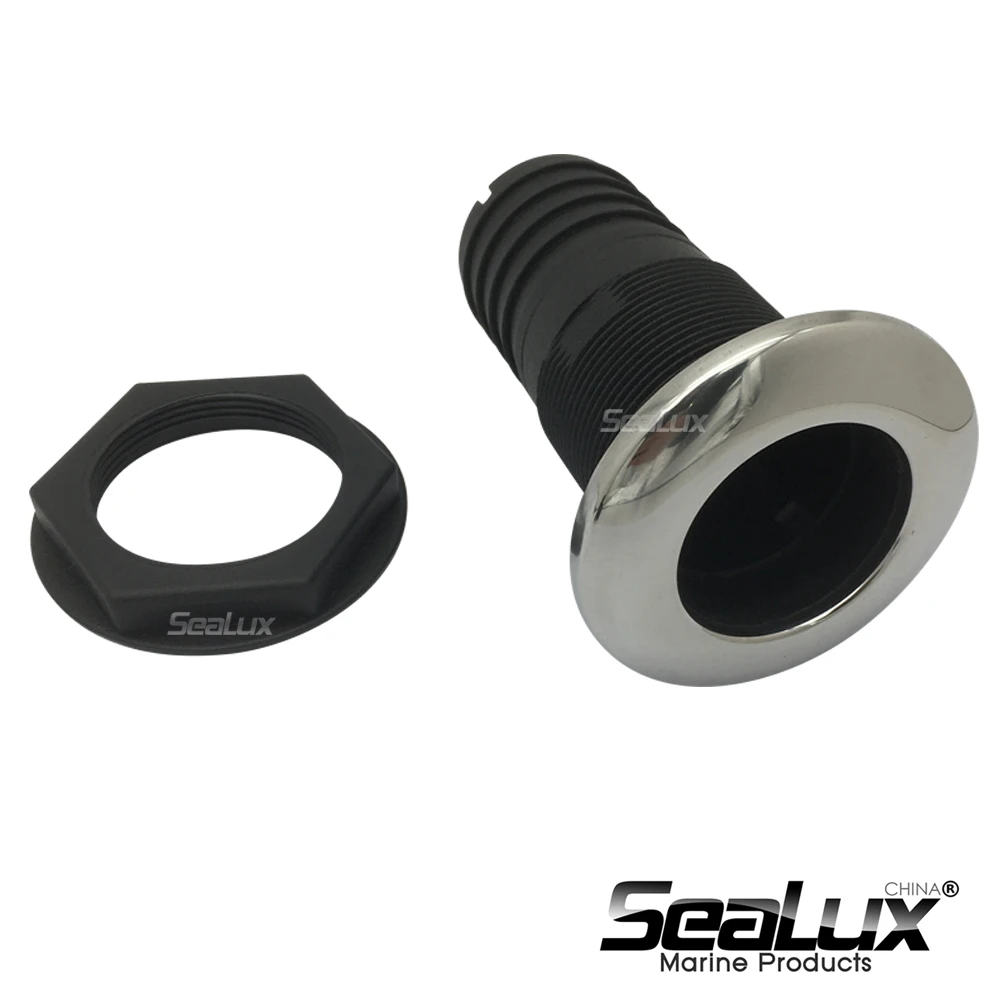

Sealux Straight Thru Hull with Stainless Steel 316 Cover with or without Flapper Nylon Plastic for Yacht Boat Marine
