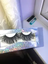 Sirena roja para pestañas, 1 par de pestañas de visón de 25mm, pestañas tupidas alargadas y dramáticas, maquillaje 3d de 25mm, venta al por mayor