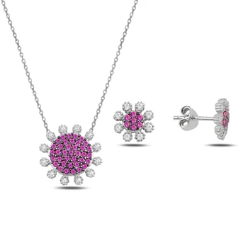 

Kutaydan Zircon Cubic Zirconia 925 Sterling Silver Set Made in Turkey