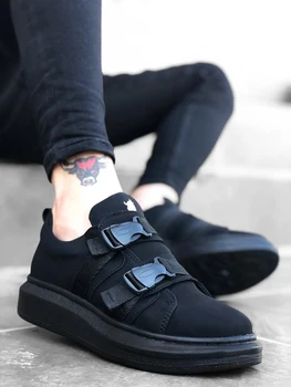 

BA0152 BOA Black Color Man Sports Shoes ,High Quality 100% Vegan Leather Men Casual Shoes. Shoe, Sneaker , Van , Air , Basket , Flip , Trainer , Chaussure, Laofer , Gel , Young Man , Chaussures De Jeunes Hommes