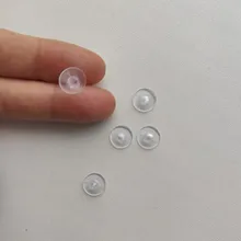 100 unids/lote pendientes de pendiente de silicona ronda enchufe de oído bloqueado tapas pendientes tapones traseros suministros para joyería DIY de la oreja