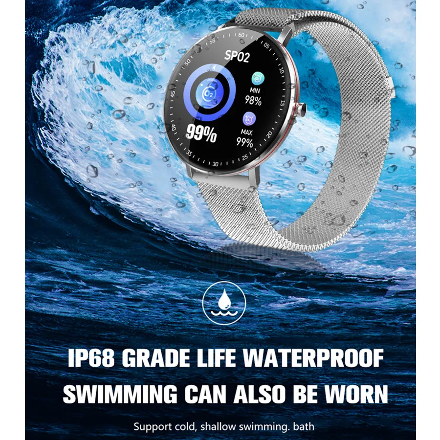  Accalia F19 smart watch man activity fitness tracker bracelet heart rate blood pressure weather for - 4000218683272