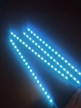 Lámpara led ambiental para coche, luces decorativas para interior, control remoto inalámbrico de música, múltiples modos