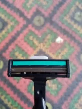 1 Uds hombres manejar maquinilla de afeitar reemplazable de seguridad recto titular de maquinilla de afeitar suministros con 12 Uds hombres de Metal afeitado cuchilla de afeitar