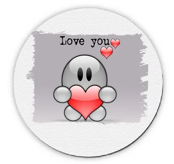 

ROUND I LOVE YOU mousepad raton