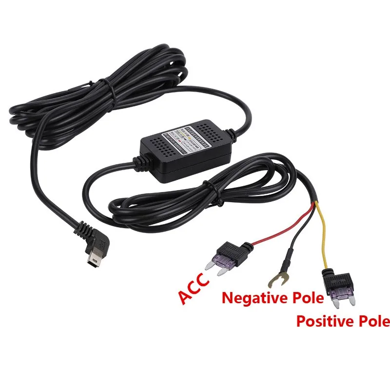 

Car Dash Cam Buck line Driving Recorder ACC step-down line 12V/24V to 5V 3A For Dash Camera Auto Charging For Parking Monitor