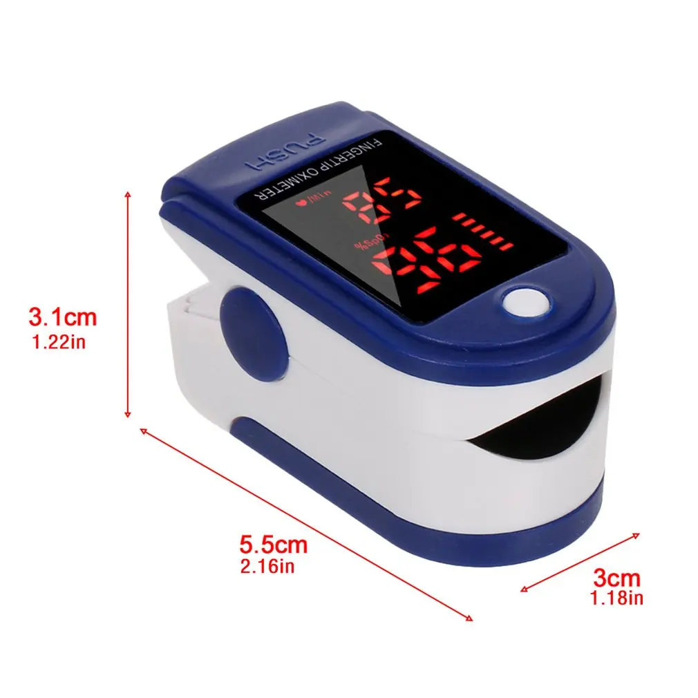 Medical Digital Finger Clip Pulse Oximeter SPO2 PR Heart Rate Blood Oxygen Saturation Monitor Infrared Forehead Thermometer