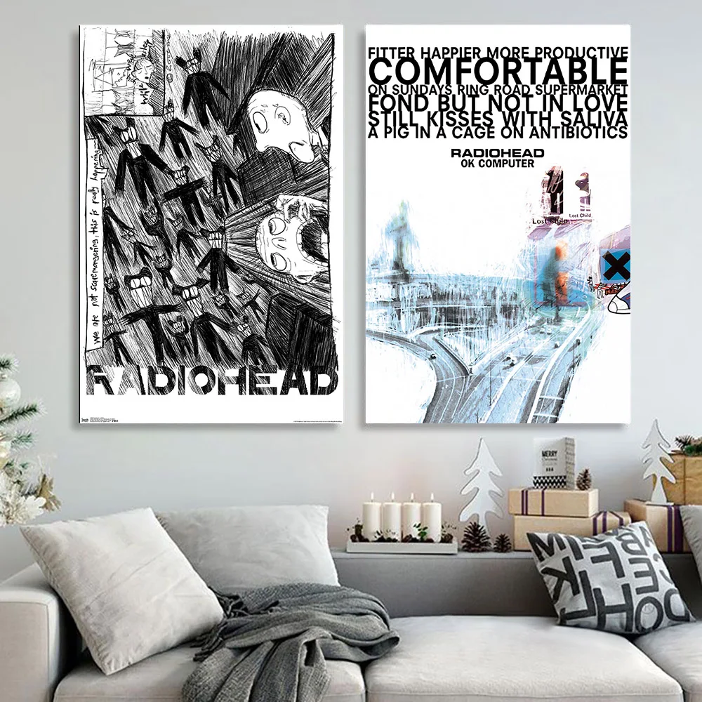 Radiohead Computer Music Album HD Print Poster Bedroom Decor Sports Landscape Office Room Decor Poster Gift