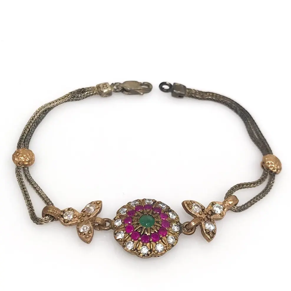 

Authentic Natural Stone Silver Bracelet