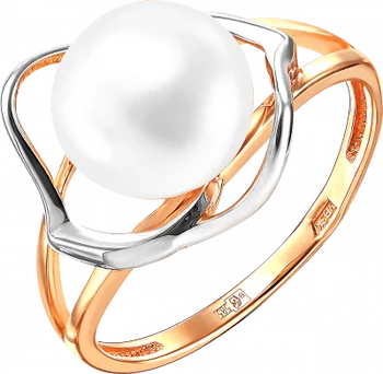 

Примаэксклюзив ring with 1 Pearl in red gold
