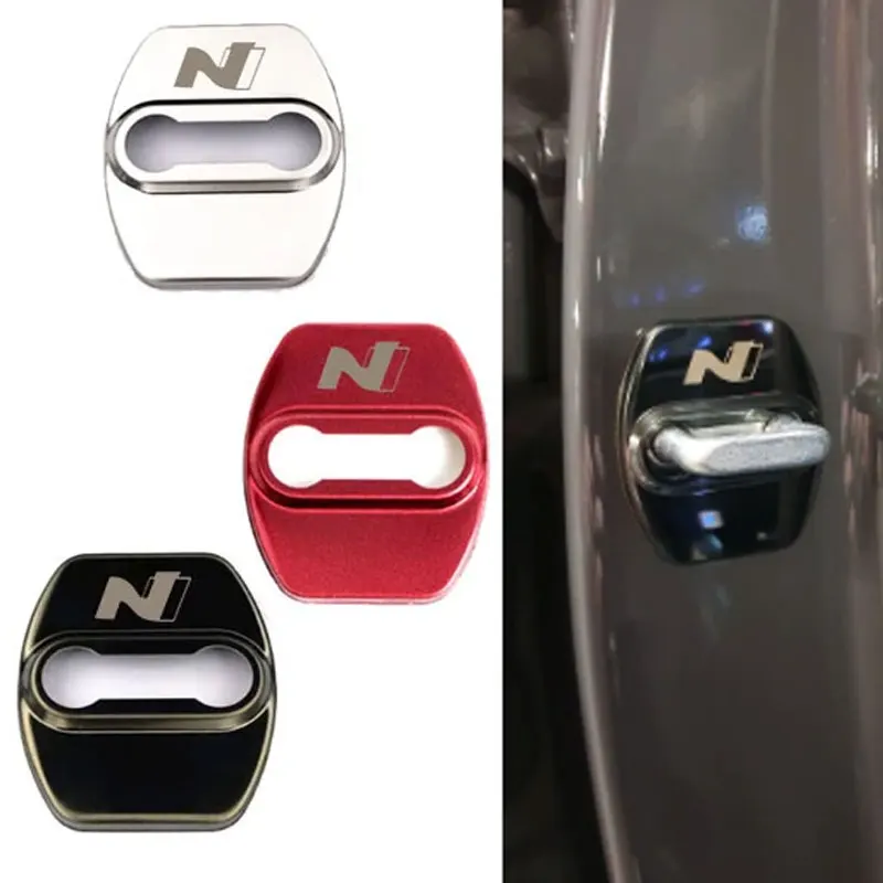Car door lock cover 4pcs car door lock cover for Hyundai Tucson Creta I20 I30 N Fastback I30N Veloster KONA activator case styling accessories