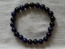 Women Bracelet Beads Elasticity-Rope Natural-Stone Tiger-Eye Buddha Round Blue High-Quality