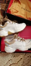 BeauToday-zapatillas de deporte gruesas para mujer, zapatos informales Retro de malla de cuero de vaca, con plataforma y cordones, hechas a mano, 29333