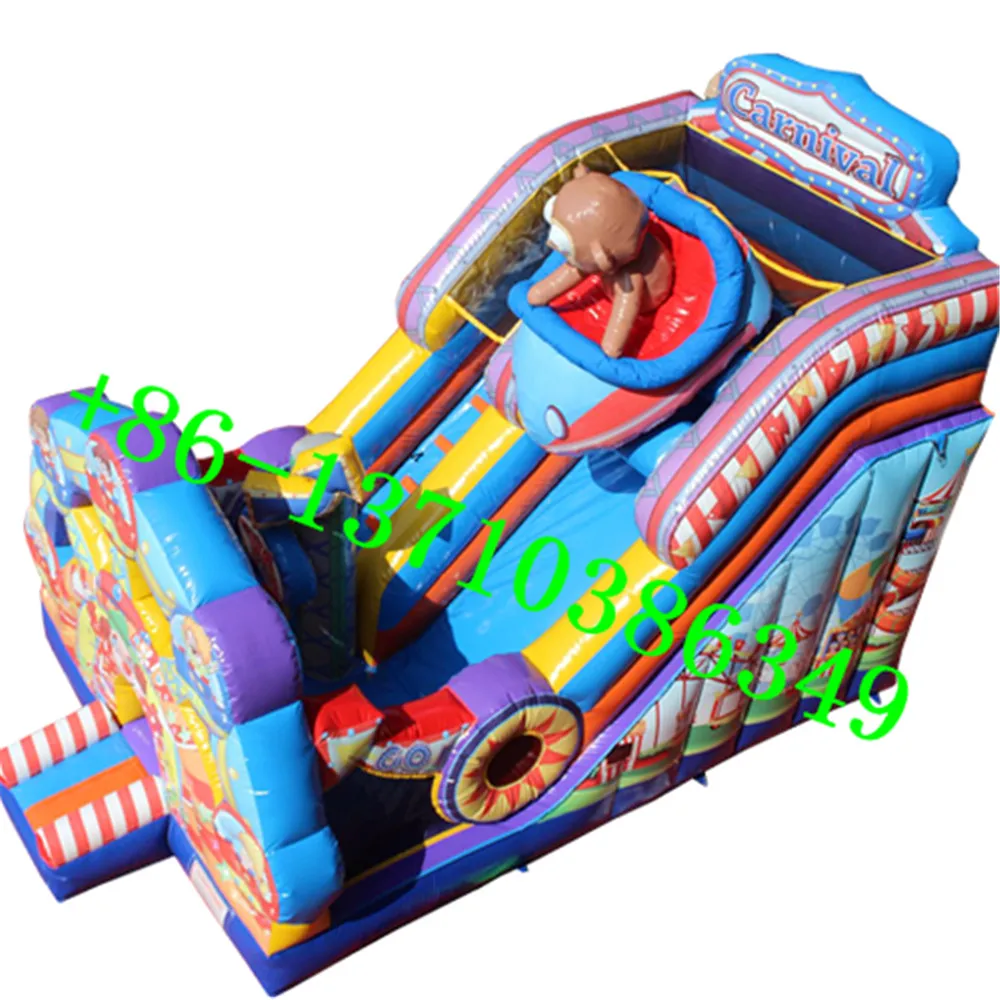 

Newly designed commercial ferris wheel bouncy castle trampoline jumper slide bounce house combination