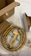 Bidet Sprayer Toilet-Kit Shower-Head Hand-Held Gold Shattaf Douche Fauce Square Brass