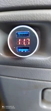 GTWIN-Adaptador de carga rápida con pantalla led para coche, cargador de teléfono universal con USB dual de 4.8A