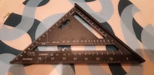 Regla triangular de aleación de aluminio de 7 pulgadas, regla métrica cuadrada para medir velocidad, herramientas para enmarcar medidores