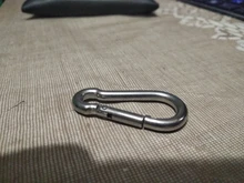 LLavero de mosquetón de gancho de resorte de acero inoxidable 304, cierre de eslabón rápido, hebilla de M4-M7, 1 ud.