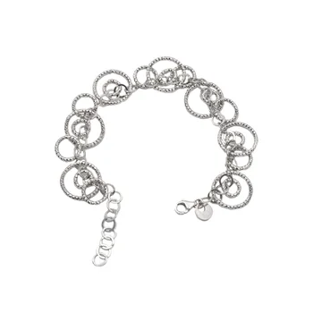 

Luce bracelet with 925 silver plated white rhodium plated diamond processing