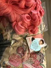 Annivia-Peluca de cabello Afro rizado con flequillo para mujeres negras, sin pegamento ombré pelo sintético, Cosplay, Alta Temperatura