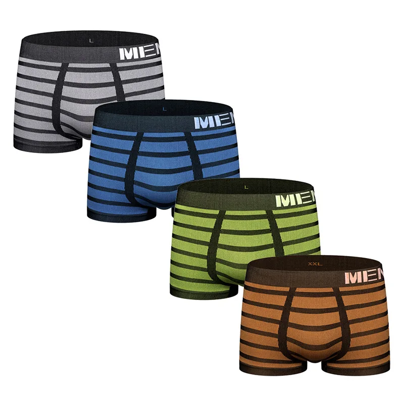 4pcs/lot Mens Underwear Sexy Boxer Short Gay Camouflage Penis Pouch Bulge Panties Shorts Seamless Underpants for Men Male Pack