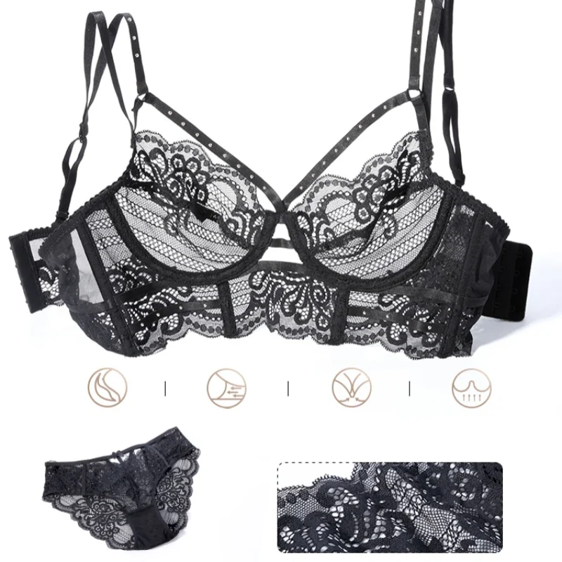 shipping 2015 sexy lace bra french style bra set sexy woman summer bra full  lace for women underwear set black bra set - AliExpress