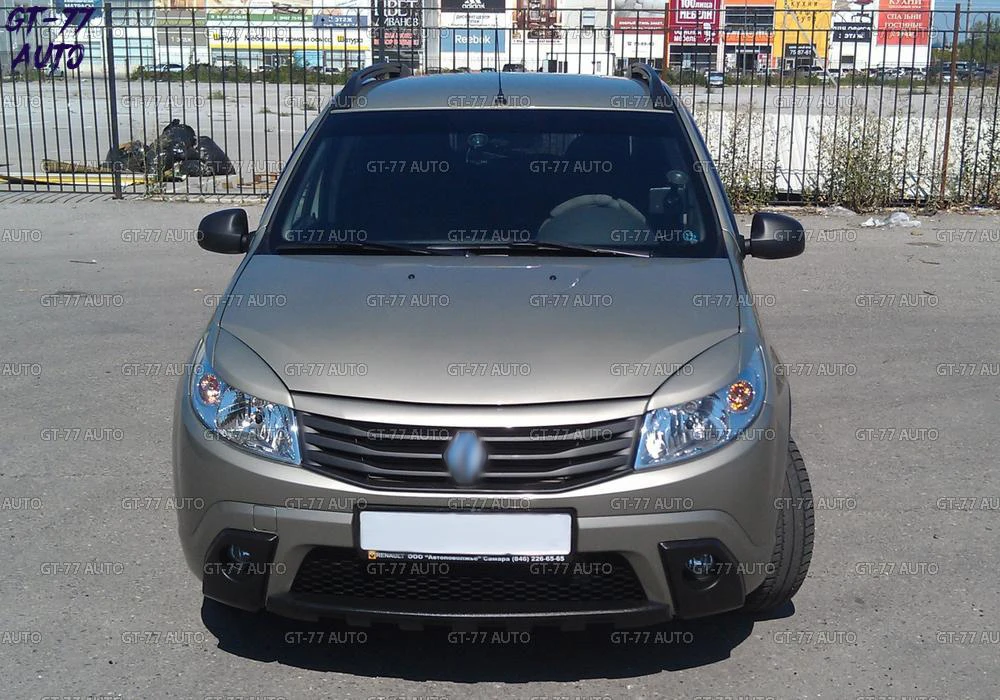 Накладки бровей на фары для Renault Sandero/Stepway 2009-2013 реснички 1 комплект/4 шт Материал ABS пластик тюнинг