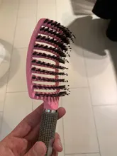 Hair-Brush Comb Massage Brushy-Hairbrush Bristle Wet Detangle Curly Nylon Anti-Breakage