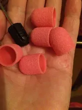 Tapas de pulido de uñas, removedor de Gel de goma, broca de clavo de cerámica, pedicura, fresas, herramienta para uñas, 5 uds., 10x15/13x19