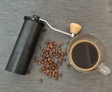 XEOLEO-molinillo de Café Manual de aluminio, 50MM, amoladora de rebaba de acero inoxidable, máquina café cónica