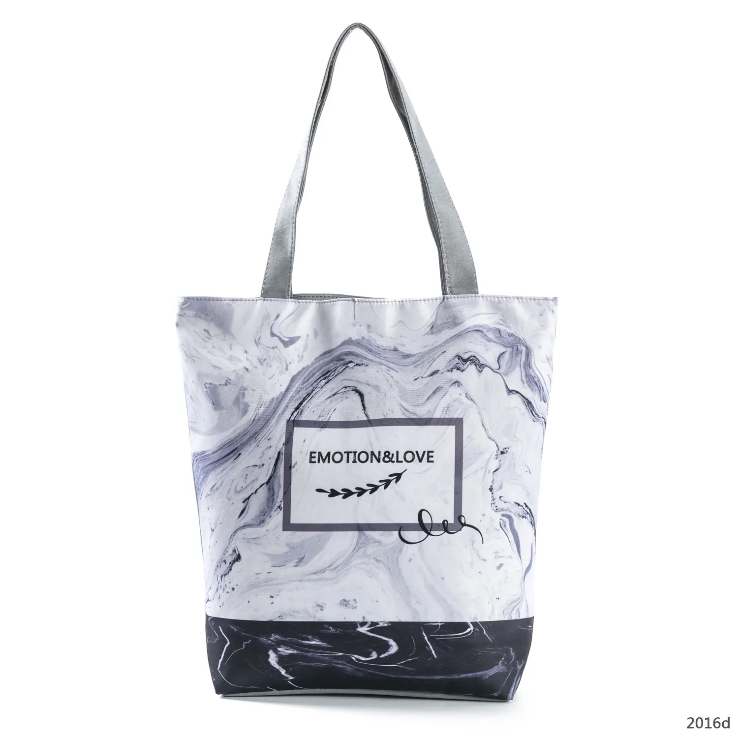 Marbling Joint Printed Large Shoulders Bag With Zipper Custom Pattern Simple Travel Bag Well Made Handbags Big  Capacity Shopper 