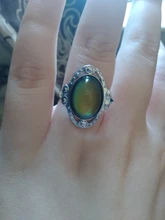 Vintage Color Retro cambio anillo Oval emoción sentimiento cambiante anillo de Control de temperatura de Color anillos para las mujeres