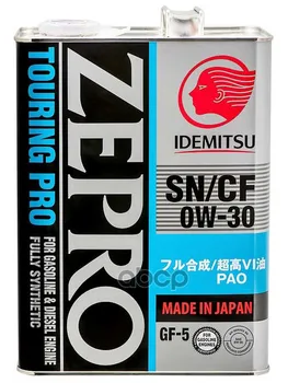 

Idemitsu Oil motor zepro touring pro 0w30 (4 L) SN/CF GF-5
