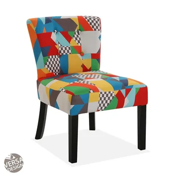 

Versa Home Brais printed chair material four-legged polyester without armrest 19501414